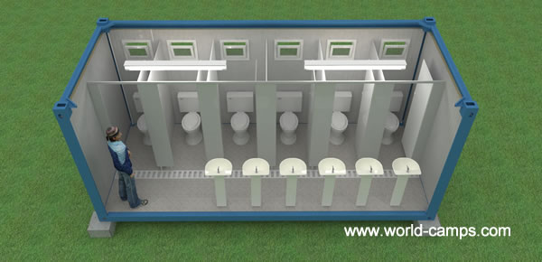 ISO Container Accommodation - WC or Toilet Interior